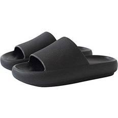 Slippers & Sandals Slippers for Women and Men Quick Drying Sandal with Thick Sole Non-Slip Soft Shower Slippers Open Toe Spa Bath Pool Gym House Sandals for Indoor & Outdoor Black46-47