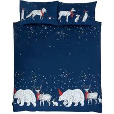 MCU Polar Bears & Friends Navy Duvet Set Double 27x200cm