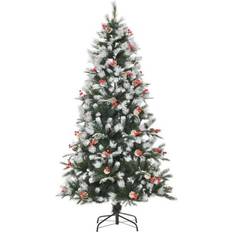 Interior Details Homcom Artificial Snow Dipped Green Christmas Tree 180cm