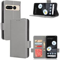 Google Pixel 7 Pro Wallet Cases GANGXUN Gray Case for Google Pixel 7 PRO 5G Leather Flip Cover Card Slots Magnetic Closure Wallet Compatible with Google Pixel 7 PRO 5G Case Grey