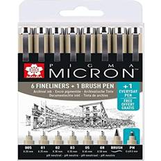 Sakura Pigma Micron Black Fineliner Set of 8