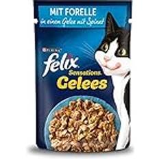 Felix Sensations Gelees Katzenfutter nass, & Spinat Gelee, 26er Pack