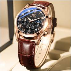 2871 for Men Noctilucent Business Waterproof Leather Chronograph Moonswatch Relogio Masculino Multicoloured