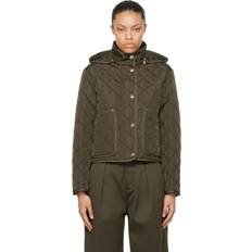 Burberry Green Outerwear Burberry Khaki Quilted Jacket DARK MILITARY KHAKI