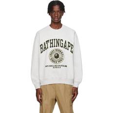 Bape Jumpers Bape Gray College Sweatshirt GRAY