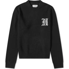 Han Kjøbenhavn Intarsia Logo Crewneck Knit - Black
