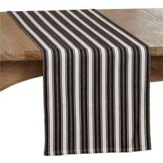 Textiles Saro Lifestyle 306.BW1690B Runner Tablecloth Black