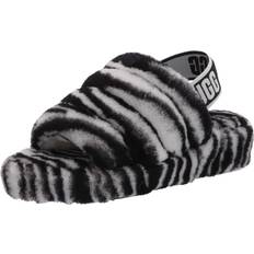 UGG Fluff Yeah Slide Zebra Slipper, Black White