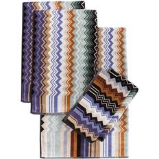 Missoni Vijf Handdoeken Unisex Katoen Eén Maat Blauw