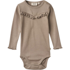 Spandex Bodyer Wheat Elise Long Sleeve Rib Body - Soft Brown