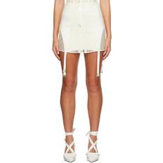 Dion Lee White Lace-Up Miniskirt Ivory AU