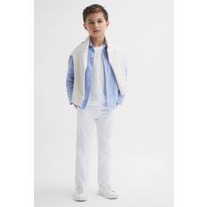 Reiss Kids' Pitch Cotton Blend Chinos, White