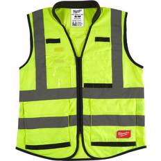 Washable Work Vests Milwaukee Premium Hi-Vis Vest Yellow 38" Chest (164PP)