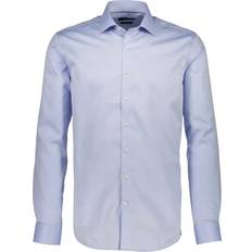 Lindbergh Plain Fine Twill Shirt - Light Blue