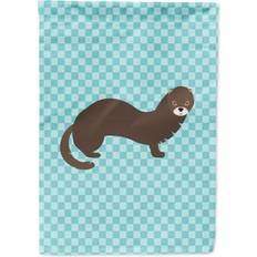 Caroline's Treasures Russian or European Mink Blue Check Flag 11x15"