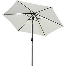 Metallo Ombrelli da sole OutSunny 2.7 m Patio Umbrella Shade Tilt Crank Garden Frame-Cream