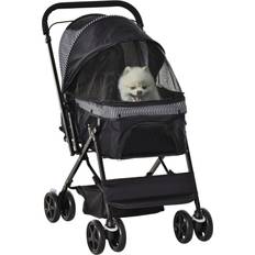 Pawhut Pet Stroller Pushchair Foldable Travel Dog Cat Carriage