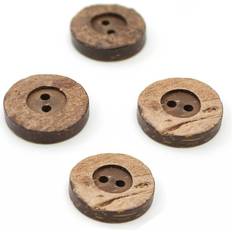 Yarn & Needlework Supplies Hemline Assorted Novelty Wood Button 4 Pack