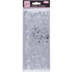 Silver DIY Anita's Silver Butterfly Outline Stickers