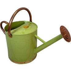 Selections Sage Green & Copper Metal Watering Can with Rose