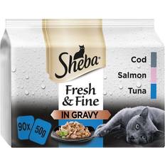 Sheba Wet Food Pets Sheba X 50G Sheba Fresh & Fine Adult Wet Cat Food Pouches Mixed Fish