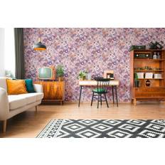 Pink Wallpapers A.S. Creation Lyte Floral Pattern Wallpaper Orange Pink Purple Paste The Wall