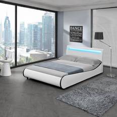 SlumberWorx White With Black Trim, Small Double