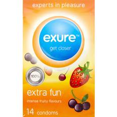 Strawberry Condoms Sex Toys Exure Extra Fun Condom 14-pack