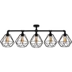 Lighting ValueLights Industrial Steampunk Style 5 Way Satin