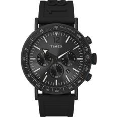 Ure Timex Analogt Ur Sort Sølv Hvid One Size