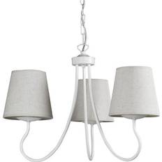 Tessuto Lampade a Sospensione NETLIGHTING Lampadario Country Charm Margot 3x E14 4821/3B Lampada a Sospensione