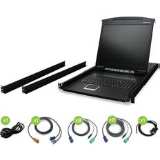 KVM Switches IOGEAR IGC1916 16-Port 19" LCD KVM Drawer Kit with USB KVM Cables