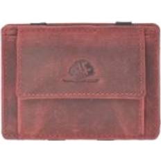 Greenburry Magic Wallet Portemonnaie Leder 10x7cm Münzfach "Vintage" rot 1 magic Effekt