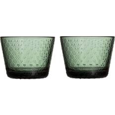 Iittala Accessori da cucina Iittala Tundra Trinkglas 2er Set 16 cl - Tannengrün/Hxø 6 x 8 cm Bicchiere