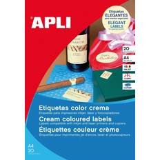 Beige Mærkningsmaskiner & Etiketter Apli Agipa Universal Labels Oval 63.5 x 42.3 mm
