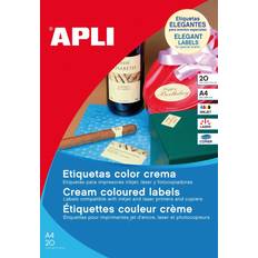 Beige Étiqueteuses et Rubans Adhésifs Apli Etiquette Universelle Ovale 63.5 x 42.3 mm Crème