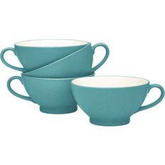 Turquoise Soup Bowls Noritake Colorwave Handled Set Soup Bowl 4