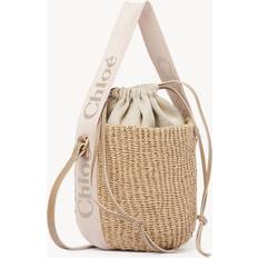 Bucket Bags Chloé Chloe Womens Blushy Beige Woody Small Paper Bucket bag