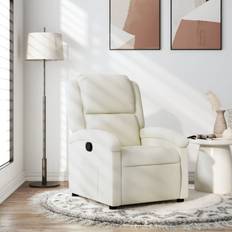 Fauteuil inclinable Fauteuils vidaXL Relaxsessel Creme Samt Sessel