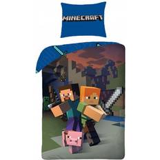 Minecraft Påslakan Minecraft Plain Weave Duvet Cover Blue