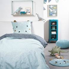 Today Parure Lit Funny 140x200 cm - Bleu Housse de couette Bleu (200x140cm)