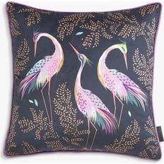 Sara Miller Dancing Cranes Cushion Blue