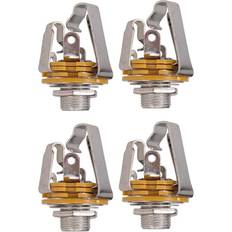 Tauoh 4Pcs 1/4 inch 6.35Mm Stereo Input Jack Plug Socket for Electric Guitar Bass, Guitar Pickup Output Jack, Guitar Parts