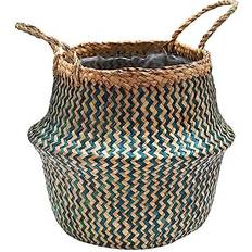 Turquoise Boxes & Baskets Ivyline Seagrass, Chevron Basket