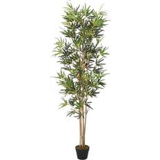 vidaXL Kunstigt Bambustræ 828 Blade 150 cm Grøn