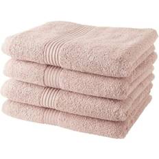 Serviettes Today Lot 4 Serviettes de 100% Coton - 50x100 cm - Rose Des Sables Serviette de bain Beige