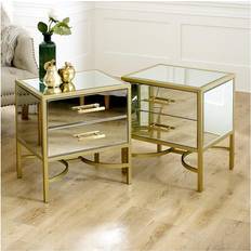 Melody Maison Pair Of Gold Mirrored