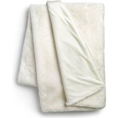 Habitat Faux Fur Plain Cream Blankets White