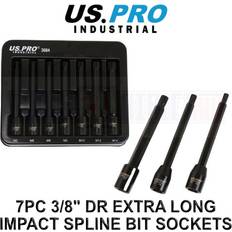 dr Extra Long Impact Spline Bit Socket Set M5 M14 3684 Us Pro