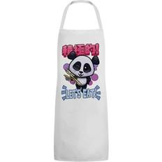 Cotone Grembiuli Handa Panda Let's Eat Apron - Bianco Grembiule Bianco